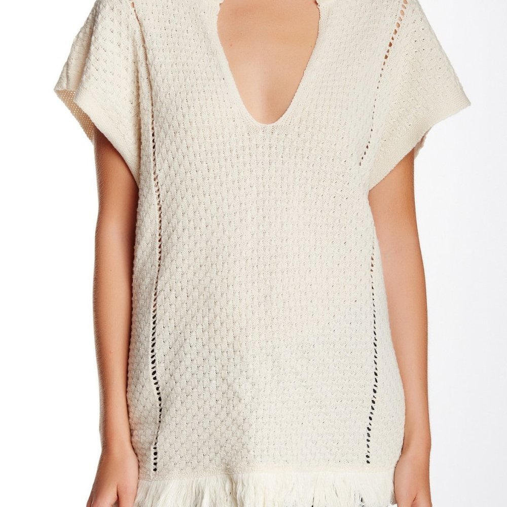 Melrose and Market Scoop Split Neck Knit Pullover